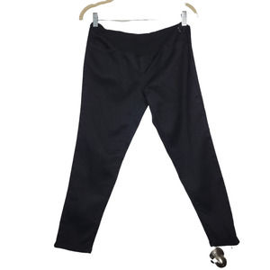 1822 Maternity Butter Denim Crop Skinny Black Maternity Full Belly Band Pants 29